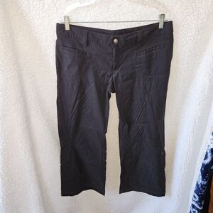 ATHLETA Dipper Hiking Yoga Pants Flat Front Black Size 12P